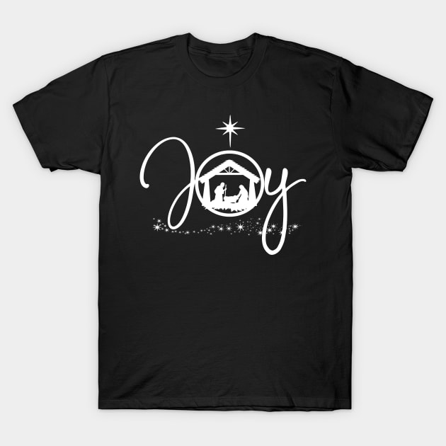 Christian Christmas Joy Jesus Nativity Scene Faith Gift T-Shirt by Kimmicsts